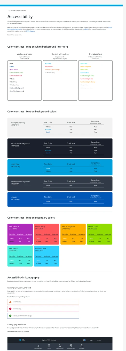 The accessibility page