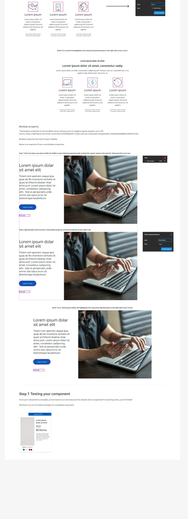 The end of the guide: breakpoint behavior and testing the finished component